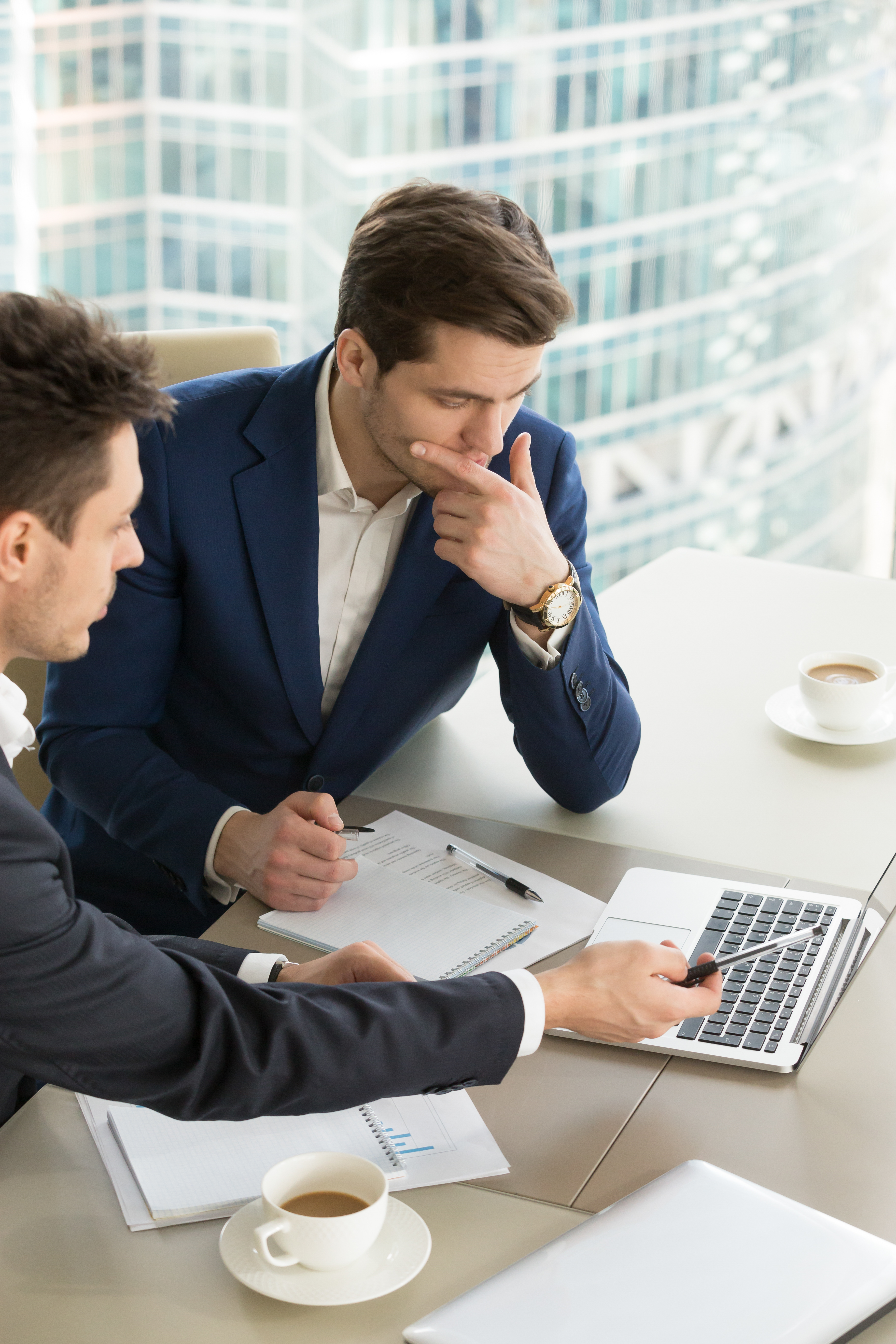 Entrepreneurs discussing in a meeting